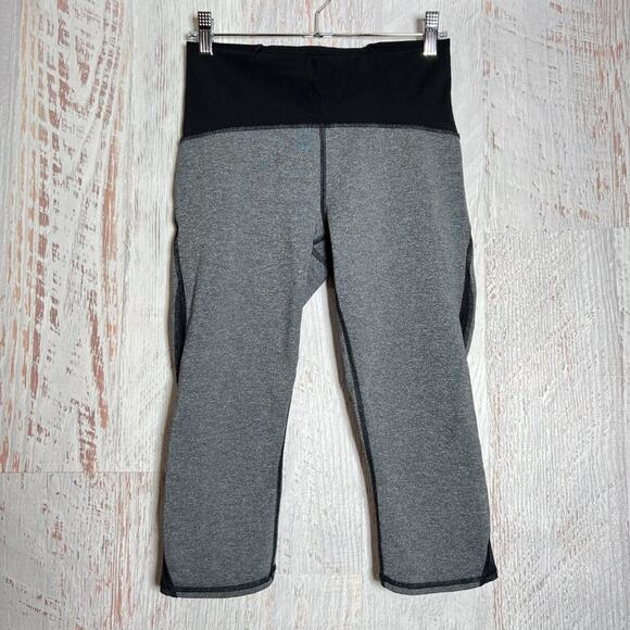 Lululemon Train Times Crop Leggings SIZE 8 Gray Black Luxtreme Training Pants - Picture 3 of 13